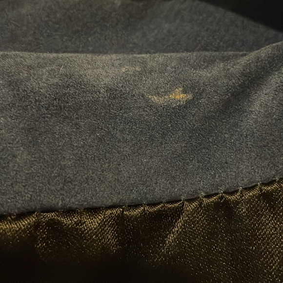 VINTAGE boutique of Leathers blue suede duster coat jacket - Picture 11 of 12